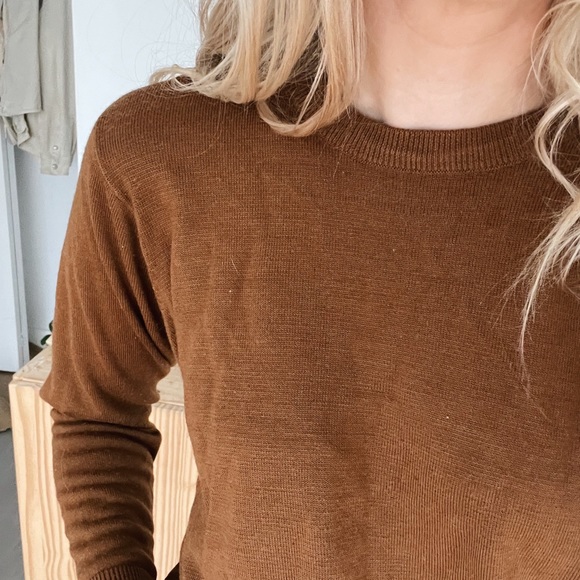 Vintage 30% Wool Burnt Orange Crewneck - Picture 4 of 9